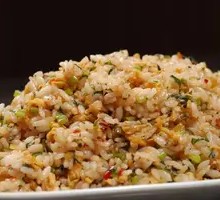 Snow Cabbage Egg and Pork Stir-Fried Rice