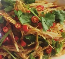 Cilantro and Tofu Skin Salad
