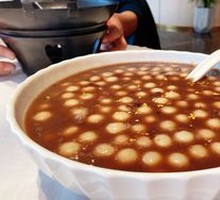 Osmanthus Chicken Head Rice, Red Bean, and Small Glutinous Balls