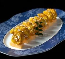 Wasabi Salad Peony Shrimp Balls