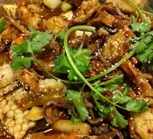 Squid and Shrimp Hot Pot