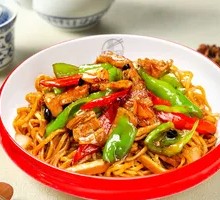 Spicy Pork Stir-Fry with Noodles