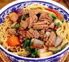 Stir-Fried Pork Kidney Noodles