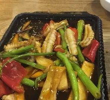 Grilled Squid on Iron Plate