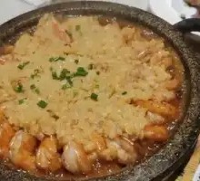 Grilled Garlic Shrimp on Stone Plate