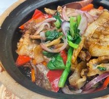 Shrimp Paste Stir-fried Layered Pork Belly