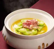 White Jade Loofah with Ham