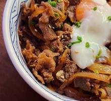 Warm Egg Beef Rice Bowl