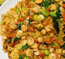 White Rice Shrimp with Crispy Rice Crackers