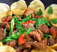 Stewed Chicken with Pan-Fried Dumplings
