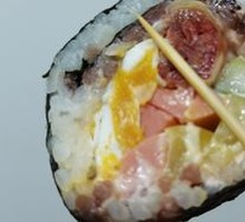 Salted Egg Yolk Sausage Sushi