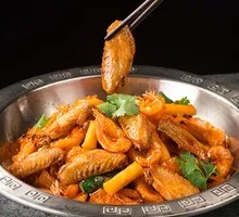 Spicy Chicken Wings and Shrimp