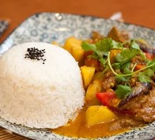 Potato and Beef Rice Bowl