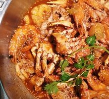 Squid and Shrimp Hot Pot