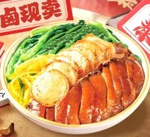 猪脚肉卷双拼饭