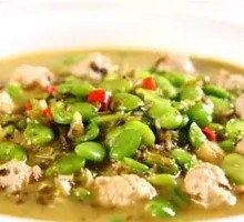 Fava Bean and Pork Meatball Pot