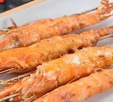 Charcoal-Grilled Large Green Shrimp