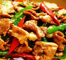 Green Pepper and Pork Strips