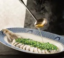 Steamed Sea Bass with Scallions
