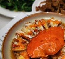 Steamed Crab with Meat Sauce