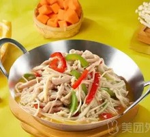 Shredded Pork with Enoki Mushrooms