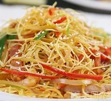 Sausage Ham Egg Fried Rice Noodles