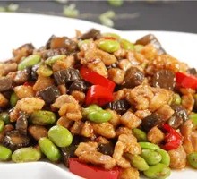 Fried Sauce with Edamame