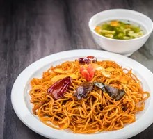 Iron Plate Egg and Ham Fried Noodles