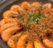 Sizzling Garlic Mashed Fanzi Shrimp