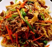 Beef and Pickled Vegetable Egg Fried Noodles