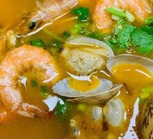 Clams Meet Tiger Prawns