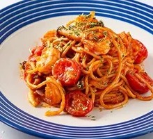 Mexican Tomato Shrimp Pasta
