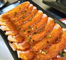 Thin-sliced pork belly