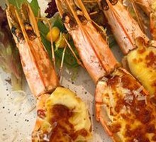 Cheesy Baked Black Tiger Shrimp