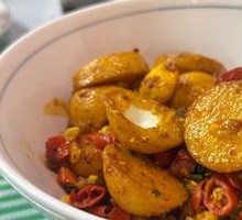 Pan-fried Quail Eggs