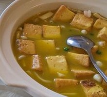 Golden Tofu Stuffed with Meat