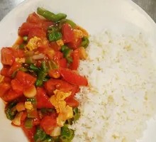 Tomato and Egg Rice Bowl