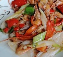 Scallion Stir-Fried Shrimp