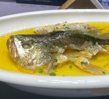 Chicken Oil Steamed Yellow Croaker