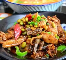 Stewed Chicken with Green Soybeans