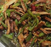 Fried Tofu Skin with Chili Strips