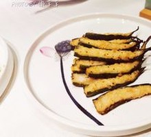 Steamed Squid Paste Stuffed with Okra