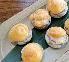 Mentaiko Grilled Shrimp-stuffed Mushroom