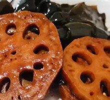 Seaweed Knots and Lotus Root Slices Platter