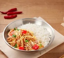 Potato and Pork Noodle Bowl