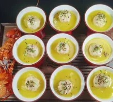 Lentil and Lobster Meatballs in Broth