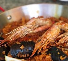 Traditional Spanish Seafood Paella