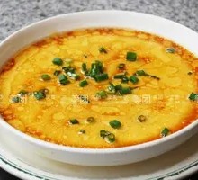 Steamed Earth Egg with Green Onion
