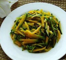 Green Pepper and Pumpkin Strips