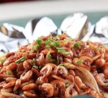 Iron Plate White Rice Shrimp